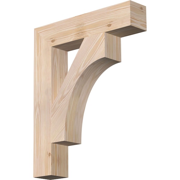 Ekena Millwork Westlake Block Smooth Bracket, Douglas Fir, 3 1/2"W x 18"D x 22"H BKT04X18X22WTL05SDF - main